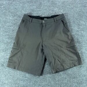 C9 Champion Mens Gray Golf Shorts Size 32W Zippered Cargo Pocket Flat Front Tech